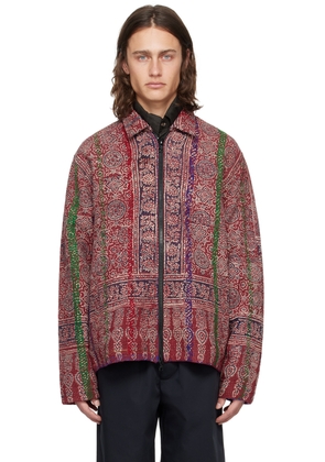 Kartik Research Red & Beige Embroidered Jacket
