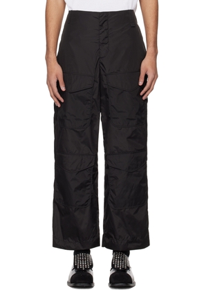 Simone Rocha Black Multi Pocket Cargo Pants