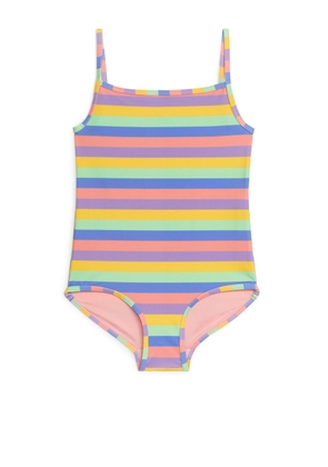 Square-Neck Swimsuit - Pink