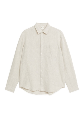 Regular-Fit Linen Shirt - Beige