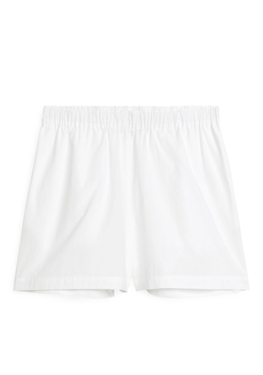 Cotton Pull-On Shorts - White