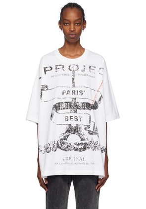 Y/Project White 'Paris' Best' T-Shirt