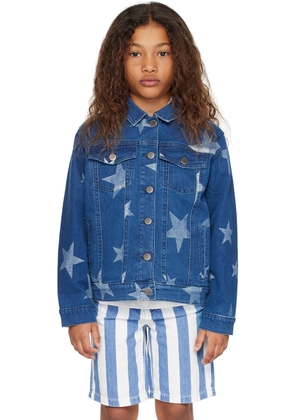 Stella McCartney Kids Blue Star Print Denim Jacket