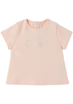 Chloé Baby Pink Embroidered T-Shirt
