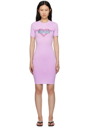 Versace Jeans Couture Purple Crystal Midi Dress