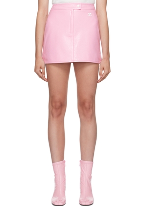 Courrèges Pink Embroidered Miniskirt