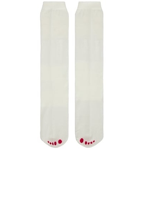 Marni Mid-Calf Socks in Lily White - White. Size 10 (also in 12).
