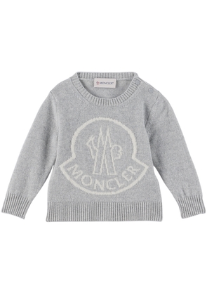 Moncler Enfant Baby Gray Jacquard Sweater