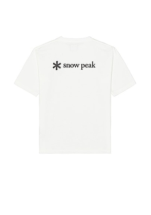 Snow Peak SP Back Printed Logo T shirt in White - White. Size L (also in ).