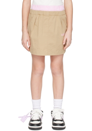 Off-White Kids Beige Big Bookish Skirt