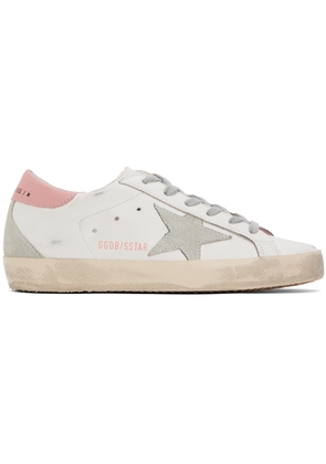 Golden Goose White & Pink Super-Star Classic Sneakers