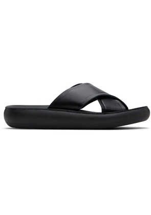 Ancient Greek Sandals Black Thais Comfort Sandals