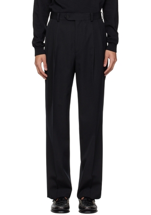 AURALEE Black Two-Tuck Trousers