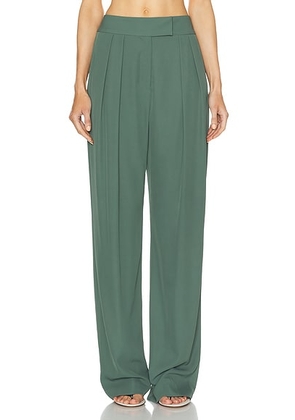 The Sei Double Pleat Trouser in Thyme - Green. Size 0 (also in 2, 4, 8).