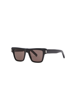 Saint Laurent SL469 Black Square-frame, Sunglasses, Dark Grey Lenses