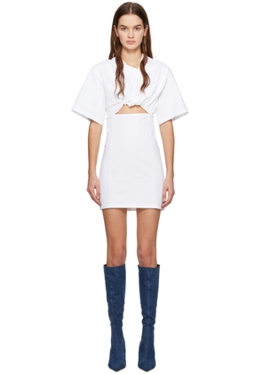 JACQUEMUS White Le Chouchou 'La robe t-shirt Bahia' Minidress