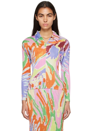 PLEATS PLEASE ISSEY MIYAKE Multicolor Frosty Forest Top