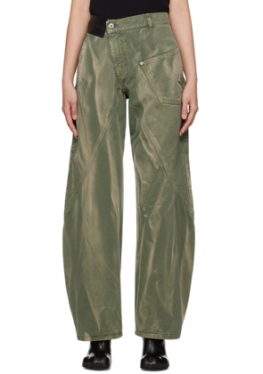 JW Anderson Green Twisted Jeans