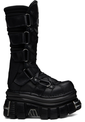 VETEMENTS Black New Rock Edition Tower Boots