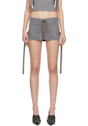 KNWLS Gray Lethal Miniskirt