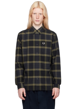 Fred Perry Green & Navy Check Shirt
