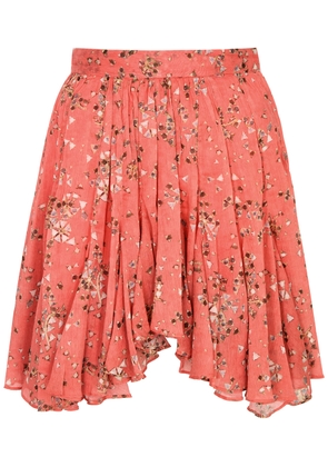 Isabel Marant Anael Printed Cotton-blend Mini Skirt - Pink - 38 (UK10 / S)