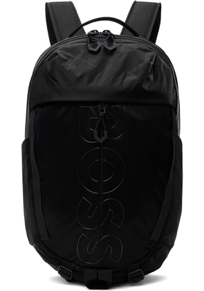 BOSS Black Multi-Pocket Outline Logo Backpack