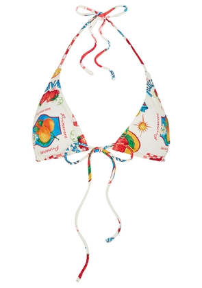 Damson Madder Printed Triangle Bikini top - Multicoloured - 10 (UK10 / S)