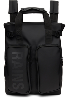 RAINS Black Texel Tote Backpack