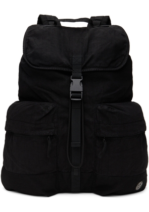 Stone Island Black Drawstring Backpack