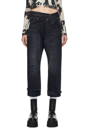 R13 Black Crossover Jeans