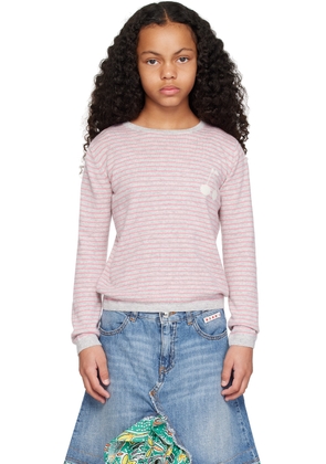 Bonpoint Kids Gray & Pink Brunelle Sweater