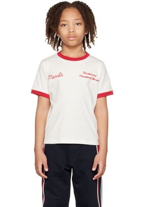 Moncler Enfant Kids White Embroidered T-Shirt