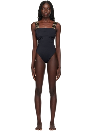 Versace Underwear Black Greca Border Swimsuit