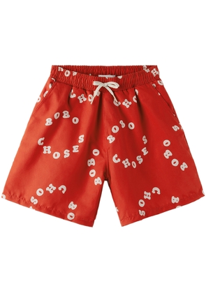 Bobo Choses Kids Red Circle All Over Swim Shorts