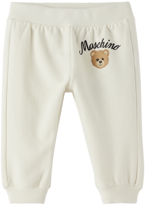 Moschino Baby White Teddy Bear Sweatpants