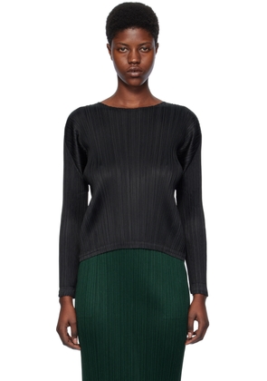 PLEATS PLEASE ISSEY MIYAKE Black Monthly Colors December Long Sleeve T-Shirt