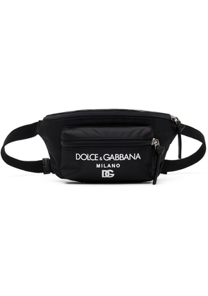 Dolce & Gabbana Kids Black Nylon Milano Print Belt Bag