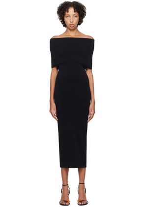 WARDROBE.NYC Black Off-The-Shoulder Midi dress