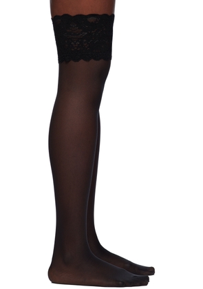 Wolford Black Satin Touch 20 Socks