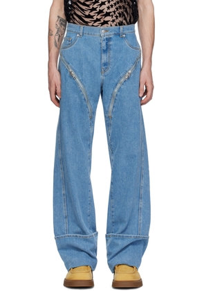 Mugler Blue Zip Jeans