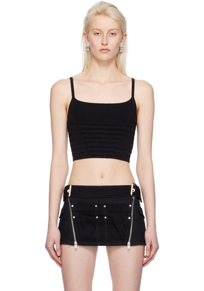 Dion Lee Black Ventral Compact Tank Top