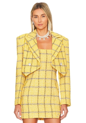 ASSIGNMENT Cady Cropped Jacket in Yellow. Size S.