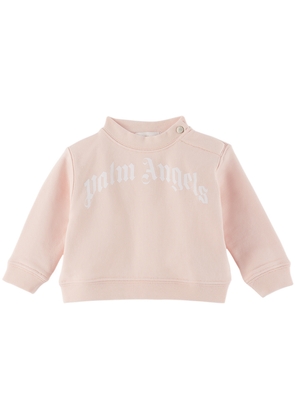 Palm Angels Baby Pink Printed Sweatshirt
