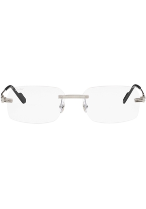 Cartier Silver Rectangular Sunglasses