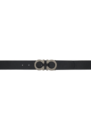 Ferragamo Black & Brown Gancini Reversible Belt