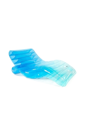 FUNBOY Clear Chaise Lounger Floatie in Blue.