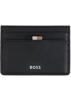 BOSS Black Faux-Leather Card Holder