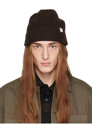 NORSE PROJECTS Brown Rib Beanie