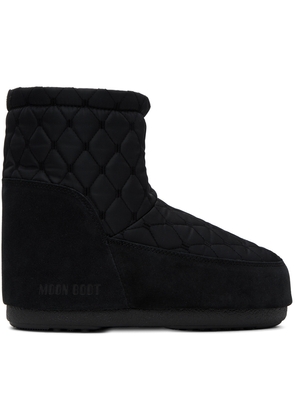 Moon Boot Black Icon Low No Lace Quilted Boots